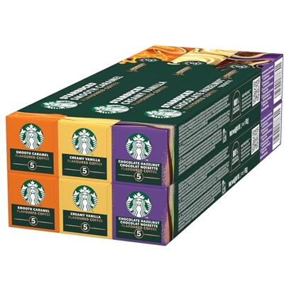 Starbucks Caffè Aromatizzato Variety Pack by Nespresso, 6 Confezioni da 10 Capsule (60 Capsule compatibili Nespresso) Starbucks Caffè Aromatizzato Variety Pack by Nespresso, 6 Confezioni da 10 Capsule (60 Capsule compatibili Nespresso)