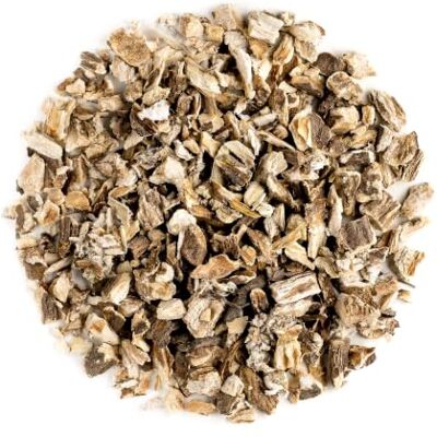Valley of Tea Radice Di Bardana Tisan Bio 200g raccolta e tagliata a pezzi per un decotto dal gusto terroso e leggermente dolce Valley of Tea Radice Di Bardana Tisan Bio 200g raccolta e tagliata a pezzi per un decotto dal gusto terroso e leggermente dolce