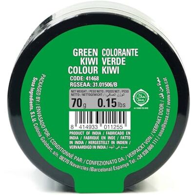 SOSA Colorante verde kiwi idrosolubile – formato 70 g – uso alimentare professionale SOSA Colorante verde kiwi idrosolubile – formato 70 g – uso alimentare professionale