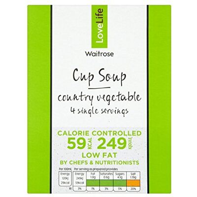 Waitrose Love Life Country Zuppa di verdure, 4 x 16,5 g Waitrose Love Life Country Zuppa di verdure, 4 x 16,5 g