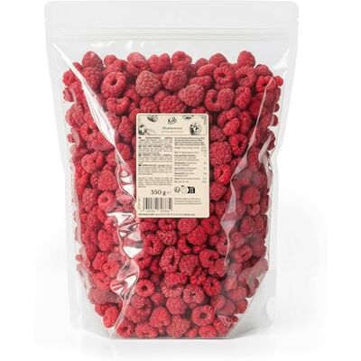 KoRo Lamponi liofilizzati 350 g 100% lamponi senza additivi Alto contenuto di fibre Fruttato e aromatico Come guarnizione per muesli, cioccolatini o come spuntino tra un pasto e l'altro KoRo Lamponi liofilizzati 350 g 100% lamponi senza additivi Alto contenuto di fibre Fruttato e aromatico Come guarnizione per muesli, cioccolatini o come spuntino tra un pasto e l'altro