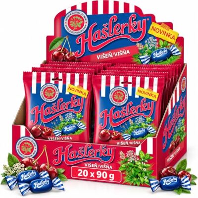 Nestlé Hašlerky caramelle alle erbe e al mentolo all'amarena 20 x 90 g (1,8 kg) Nestlé Hašlerky caramelle alle erbe e al mentolo all'amarena 20 x 90 g (1,8 kg)