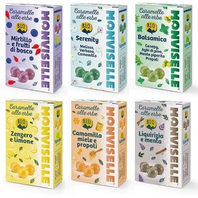 VALVERBE MIX CARAMELLE ALLE ERBE Monviselle 6 gusti assortiti pacco da 6-180 g VALVERBE MIX CARAMELLE ALLE ERBE Monviselle 6 gusti assortiti pacco da 6-180 g