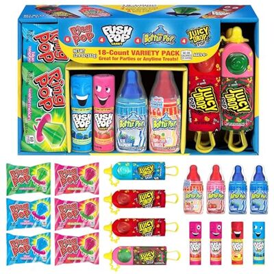 Ring Pop Candy 18-Count Variety Pack, 12.4 Oz Ring Pop Candy 18-Count Variety Pack, 12.4 Oz