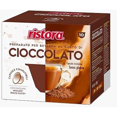 Ristora 20 Capsule AL GUSTO DI CIOCCOLATO compatibilità DOLCE GUSTO Ristora 20 Capsule AL GUSTO DI CIOCCOLATO compatibilità DOLCE GUSTO