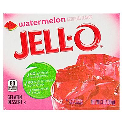 Jell-O Dessert alla gelatina di anguria Confezione da 85 g Jell-O Dessert alla gelatina di anguria Confezione da 85 g