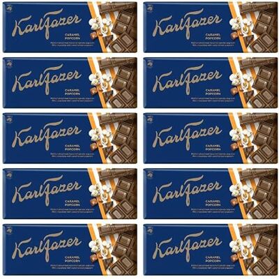 Fazer Karl Caramel Popcorn Chocolate 10 Bars von 200 g 71 Unzen Fazer Karl Caramel Popcorn Chocolate 10 Bars von 200 g 71 Unzen
