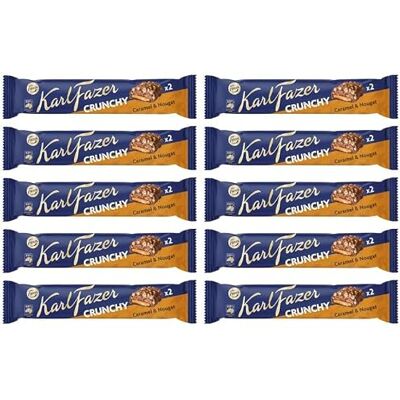 Fazer Karl Crunchy Chocolate 10 Stöcke von 55 g 19oz Fazer Karl Crunchy Chocolate 10 Stöcke von 55 g 19oz