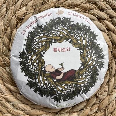 TEA SOUL Tè Puer Shu Golden Needle Dawin, Tè Cinese Di Alta Qualità, 100 Grammo TEA SOUL Tè Puer Shu Golden Needle Dawin, Tè Cinese Di Alta Qualità, 100 Grammo