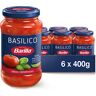 Barilla Sugo al Pomodoro e Basilico, Salsa Pronta, Senza Glutine, Sugo Pronto, 100% Pomodoro e Basilico Italiani, 6 Barattoli da 400 g