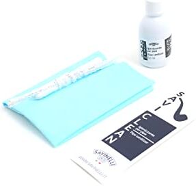 Savinelli Savi Clean, Kit igienizzante per pipa completo di liquido igienizzante, scovolini (6 pz) e panno in tessuto per una pulizia totale