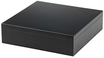 BigSmoke Humidor per sigari con coperchio in legno e impiallacciatura di legno di cedro, umidificatore, igrometro Scatola di sigari per i principianti e gli amanti dei sigari Per 30 sigari nero