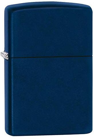 Zippo Accendino ® Classic Matte Navy , Accendino Antivento Ricaricabile , Realizzato in Metallo con Caratteristico "click" , Color Blu Scuro, Made in USA, Ottima Idea Regalo