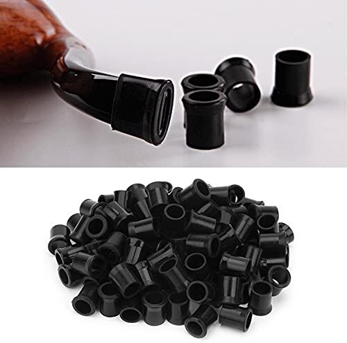 Vomeko 100 Pezzi Punte Per Ugelli Per Pipa Punte Per Pipa Usa E Getta Pezzi di Gomma Manicotto Per Pipa Per Sigarette Fermagli Per Tubi in Gomma Per Tubi di Sigarette(Large-Nero)