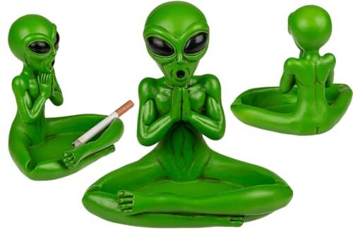 Out of the blue Posacenere, Yoga Alien, ca. 13,5 cm, in poliresina