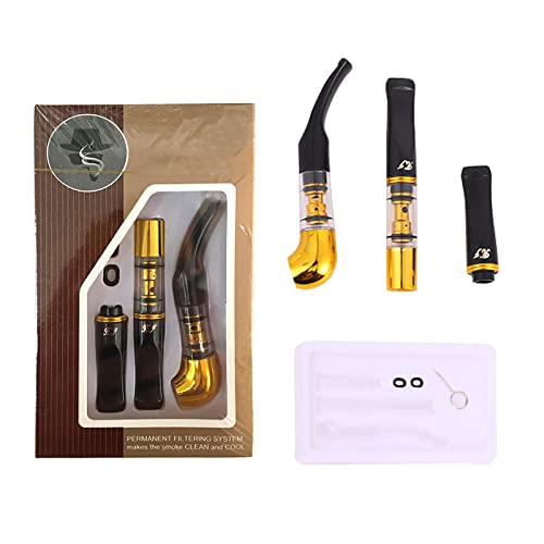 KARELLS Pipa Di Tabacco, Bocchino per Sigarette, 3 Pezzi Tobacco Filter, Fumo Pipa, Filtro per Sigarette per Sigarette, Bocchino, Portasigarette Tubo, per Filtro Adatto a 2 taglie di sigarette