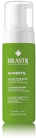 Rilastil Acnestil Mousse Detergente, Formula Delicata, Pelli con Tendenza Acneica, Confezione da 150ml