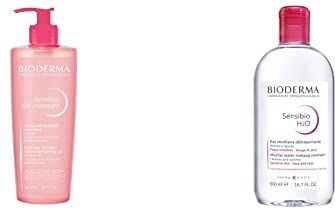 Bioderma Sensibio Gel Moussant 500 ml & Sensibio H2O Acqua Micellare Pelli Sensibili 500 ml