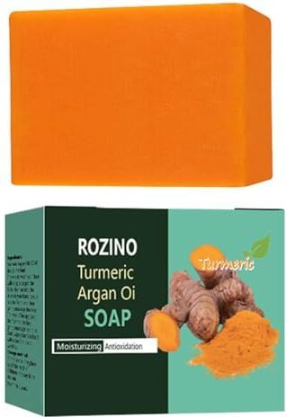 Kirdume Sapone alla curcuma per macchie scure   Sapone alla curcuma biologico idratante illuminante,Sapone fatto a mano da 3,53 once, controllo dell'olio, sapone per il viso, esfoliante delicato,