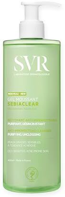 SVR Sebiaclear Gel Moussant Detergente Purificante Anti-Imperfezioni, 400ml