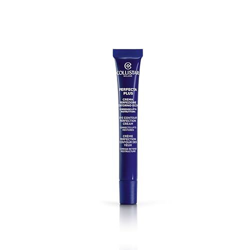 Collistar Perfecta Plus Contorno Occhi, Crema con pigmenti cromo-correttori correttiva, liftante e ristrutturante contro occhiaie e piccole rughe, Per tutti i tipi di pelle, 15 ml