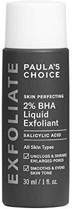 PAULA'S CHOICE Skin Perfecting Esfoliante Viso Liquido 2% BHA Peeling Combatte i Brufoli, i Pori Dilatati e i Punti Neri con Acido Salicilico Pelli Miste o Grasse Formato da Viaggio 30 ml