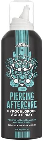 Base Hypochlorous Acid Spray Post-perforation Care PRO   Spray Curativo Del Piercing   Spray Salino Piercing, Detergente Piercing Per Protuberanze, Cheloidi E Ferite   240ml