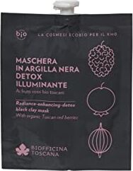 Biofficina Toscana Maschera in argilla nera detox-illuminante ai frutti rossi bio toscani,per una pelle pulita e luminosa. Local-Organic. Aiab Bio, Lav, Vegan, Nickel Tested, Dermatologically tested