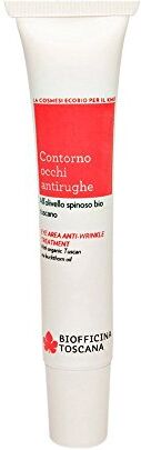 Biofficina Toscana -Contorno occhi anti-age Antipollution, con pomodoro bio toscano. Local-Organic, Certificato Aiab Bio eco cosmesi, Lav, Vegan, Nickel Tested, Dermatologically tested. 15 ml