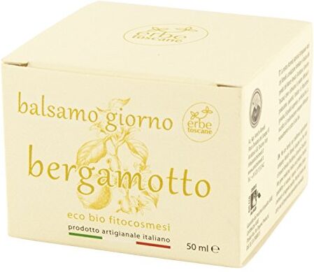 Erbe Toscane Balsamo Giorno BIO BERGAMOTTO 50 ml – Puro Concentrato di Natura – Prodotto a mano in Toscana