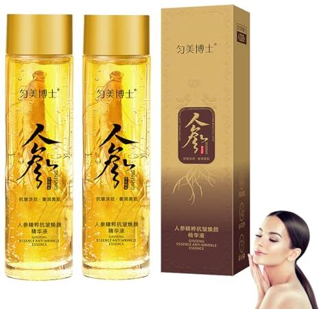 Generic Ginseng Extract Liquid, Ginseng Essence Water, Ginseng Peptide Anti-Aging Essence, Ginseng Anti-Wrinkle Serum for Tightening Sagging Skin Reduce Fine Lines (2PCS)