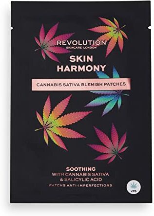 REVOLUTION R-EVOLUTION, Good Vibes, Cannabis Sativa Skin Harmony, Cerotti per le imperfezioni, 15 pz