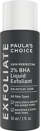 Paula's Choice SKIN PERFECTING 2% BHA Esfoliante Liquido Peeling Viso Combatte i Brufoli, i Pori Dilatati e i Punti Neri con Acido Salicilico Pelli Miste o Grasse 30 ml