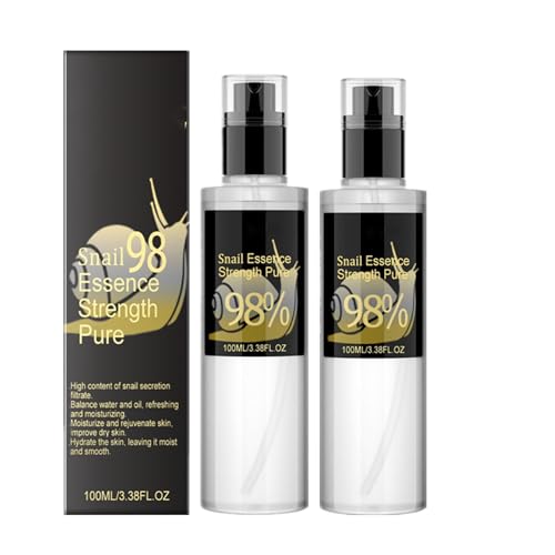 Generic 2024 Snail 96% Mucin Power Essence 100 ml, siero viso con bava di lumaca e ialuronico ad alto dosaggio, per pelli impure e sensibili, coreano Skincare (2 pezzi)