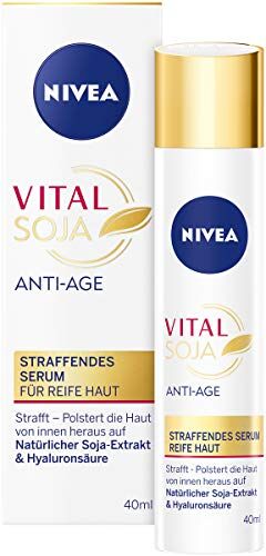 NIVEA Vital Soia Anti-Age Siero per pelli mature (40 ml), idratante con estratto di soia naturale, siero rassodante con acido ialuronico