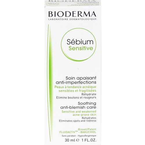 Bioderma Sébium Sensitive beruhigende, feuchtigkeitsspendende Anti-Unreinheiten-Creme, 30 ml Crema