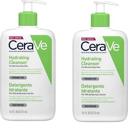 Generic 2 X Cerave Detergente Idratante Per Pelle Secca e Normale 473ml