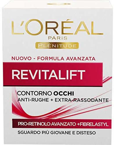 L'ORÉAL Paris Contorno Occhi Revitalift, Azione Anti-Rughe con Pro-Retinolo Avanzato, 15 ml