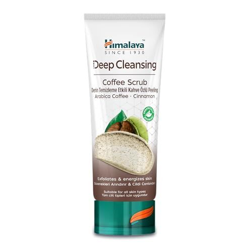 Himalaya Deep Cleansing Coffee Face Scrub con caffè e cannella per una pelle delicatamente esfoliata e purificata con una luminosità senza oli, 75ml
