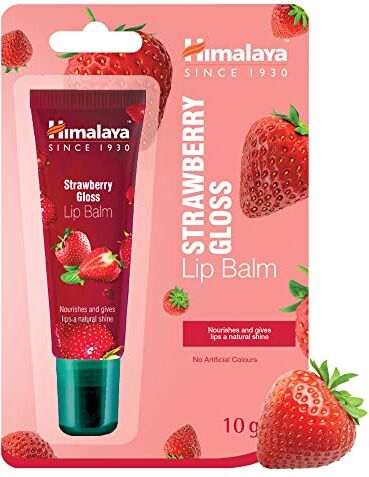 Himalaya Balsamo per labbra alla fragola lucido tubo lucido lucido per delicata sfumatura fragola 10g