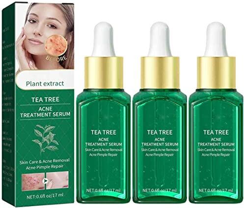 Generic Tea Tree Oil Acne Serum,Acne for Prone Face Sensitive Skin Care,Cystic Acne Pimples Scars Remover,Redness Relief,Facial Moisturizer,Anti Aging Essence,Breakout Pimples Dark Spots Remove Face Serum