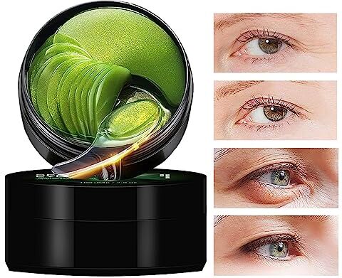 FOCCAR Seaweed Eye Patch Cerotti rassodanti per occhi, copertura completa per occhiaie, cuscinetto idratante per occhi stanchi, gonfiore, cerotti rassodanti, bellezza e cura della persona