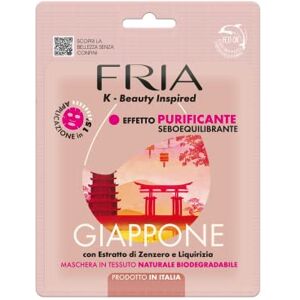 Fria Maschera Viso Giappone – Effetto Purificante Con Estratto di Zenzero, Liquirizia, Cannella e Pimpinella Contro Effetto Lucido con QR Code  K-Beauty Inspired