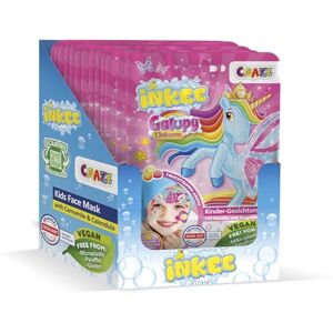 INKEE Set da 20 Maschera facciale per bambini Galupy Unicorn con design a unicorno (ci sono 6 diversi disegni) con camomilla e calendula INKEE Set da 20 Maschera facciale per bambini Galupy Unicorn con design a unicorno (ci sono 6 diversi disegni) con camomilla e calendula