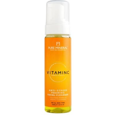 Pure Mineral Detergente Schiumogeno Viso Anti-Stress Minerali del Mar Morto, Vitamina C, Pulizia Profonda, Tutti i Tipi di Pelle Senza siliconi, solfati, parabeni 220ml Pure Mineral Detergente Schiumogeno Viso Anti-Stress Minerali del Mar Morto, Vitamina C, Pulizia Profonda, Tutti i Tipi di Pelle Senza siliconi, solfati, parabeni 220ml