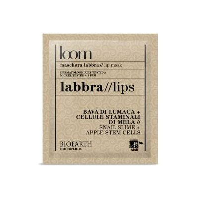Bioearth Loom Maschera Labbra Bava di Lumaca + Cellule Staminali Mela Biologica Bioearth Loom Maschera Labbra Bava di Lumaca + Cellule Staminali Mela Biologica