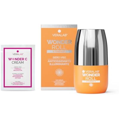 VERALAB Wonder Roll, Siero Viso alla Vitamina C Antiossidante, Illuminante, Anti-rughe e Anti-macchie VERALAB Wonder Roll, Siero Viso alla Vitamina C Antiossidante, Illuminante, Anti-rughe e Anti-macchie