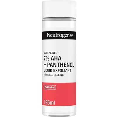 Neutrogena Peeling liquido anti-brufolo + liquido esfoliante con 7% AHA + pantenolo (125 ml) rimuove delicatamente le cellule morte della pelle e il sebo in eccesso Neutrogena Peeling liquido anti-brufolo + liquido esfoliante con 7% AHA + pantenolo (125 ml) rimuove delicatamente le cellule morte della pelle e il sebo in eccesso