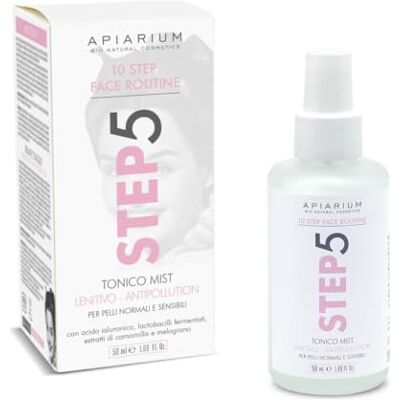 BIO + Tonico Viso Mist Lenitivo e Idratante, Spray Viso con Acido Ialuronico, Aloe, Pantenolo e Astaxantina, per Pelli Sensibili e Disidratate, Cosmetico Biologico – Step 5 BIO + Tonico Viso Mist Lenitivo e Idratante, Spray Viso con Acido Ialuronico, Aloe, Pantenolo e Astaxantina, per Pelli Sensibili e Disidratate, Cosmetico Biologico – Step 5