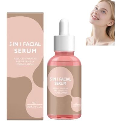 Generic Siero viso 5-in-1 alla Vitamina C, siero rassodante antirughe, siero illuminante per macchie scure, migliora la pelle e uniforma l'incarnato Generic Siero viso 5-in-1 alla Vitamina C, siero rassodante antirughe, siero illuminante per macchie scure, migliora la pelle e uniforma l'incarnato